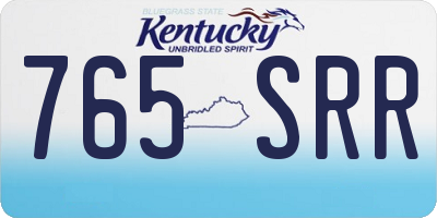 KY license plate 765SRR