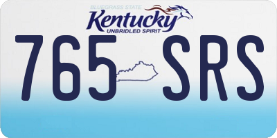 KY license plate 765SRS