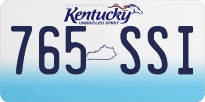 KY license plate 765SSI