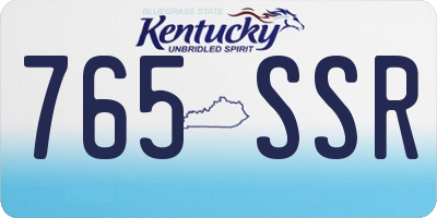 KY license plate 765SSR