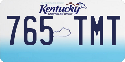 KY license plate 765TMT