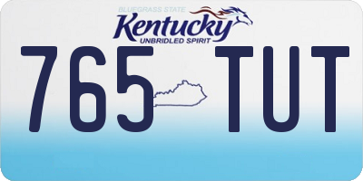 KY license plate 765TUT