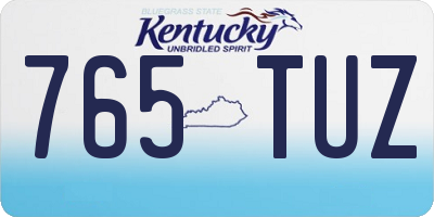 KY license plate 765TUZ