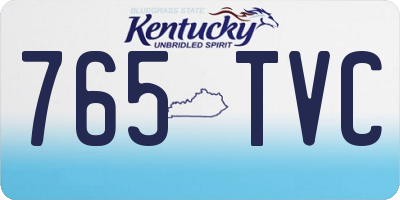 KY license plate 765TVC