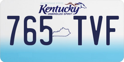 KY license plate 765TVF