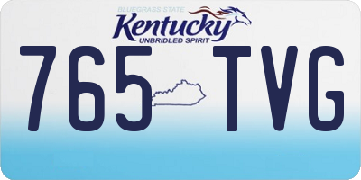 KY license plate 765TVG