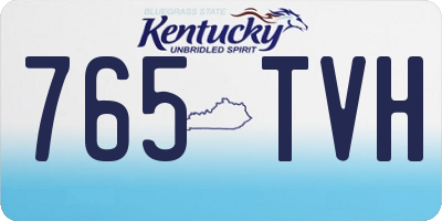 KY license plate 765TVH