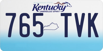 KY license plate 765TVK