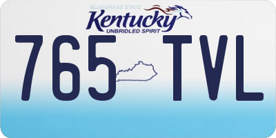 KY license plate 765TVL