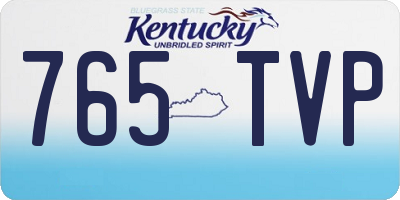 KY license plate 765TVP