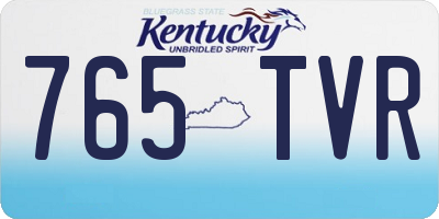 KY license plate 765TVR