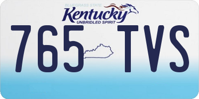KY license plate 765TVS