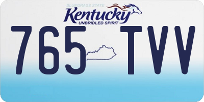 KY license plate 765TVV