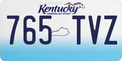 KY license plate 765TVZ