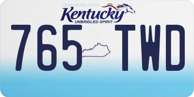 KY license plate 765TWD