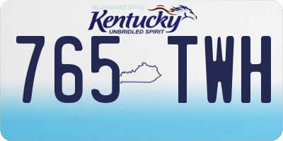 KY license plate 765TWH
