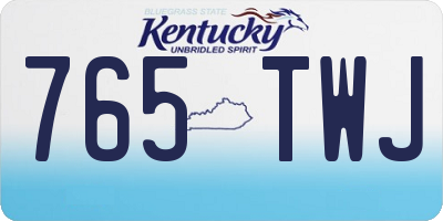 KY license plate 765TWJ