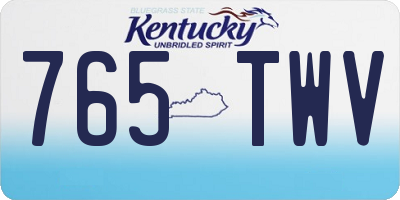 KY license plate 765TWV