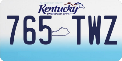KY license plate 765TWZ