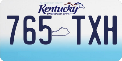 KY license plate 765TXH