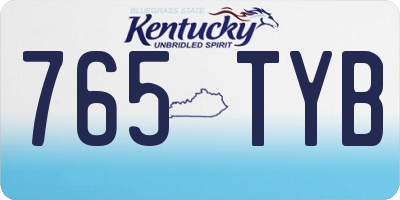 KY license plate 765TYB