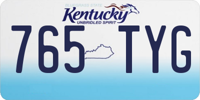 KY license plate 765TYG