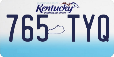 KY license plate 765TYQ