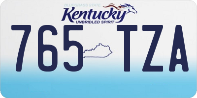KY license plate 765TZA