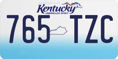 KY license plate 765TZC