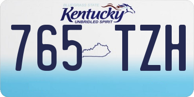 KY license plate 765TZH