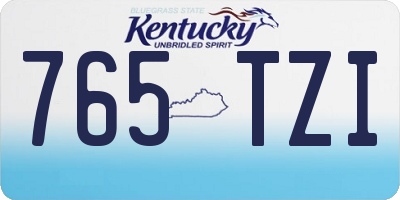 KY license plate 765TZI