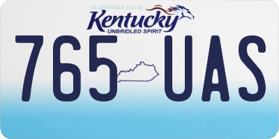 KY license plate 765UAS