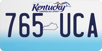 KY license plate 765UCA