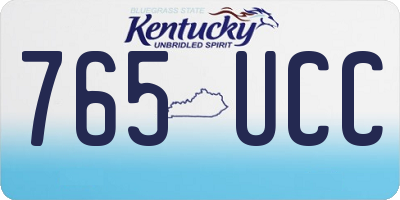 KY license plate 765UCC