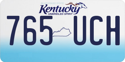 KY license plate 765UCH