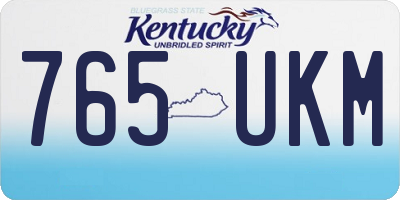 KY license plate 765UKM