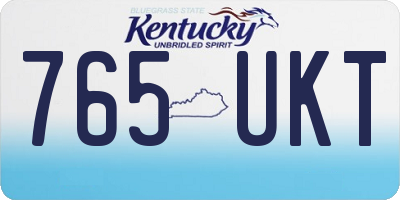 KY license plate 765UKT