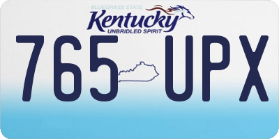 KY license plate 765UPX