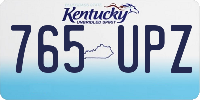 KY license plate 765UPZ