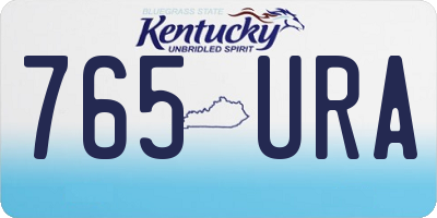 KY license plate 765URA