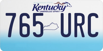 KY license plate 765URC