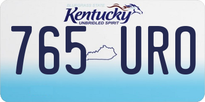 KY license plate 765URO
