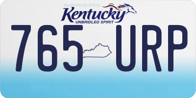 KY license plate 765URP
