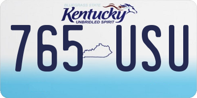 KY license plate 765USU