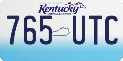 KY license plate 765UTC