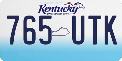 KY license plate 765UTK