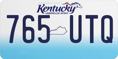 KY license plate 765UTQ