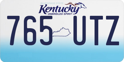 KY license plate 765UTZ