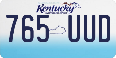 KY license plate 765UUD