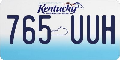 KY license plate 765UUH